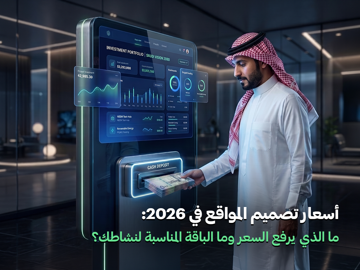 أسعار تصميم المواقع في 2026: ما الذي يرفع السعر وما الباقة المناسبة لنشاطك؟
