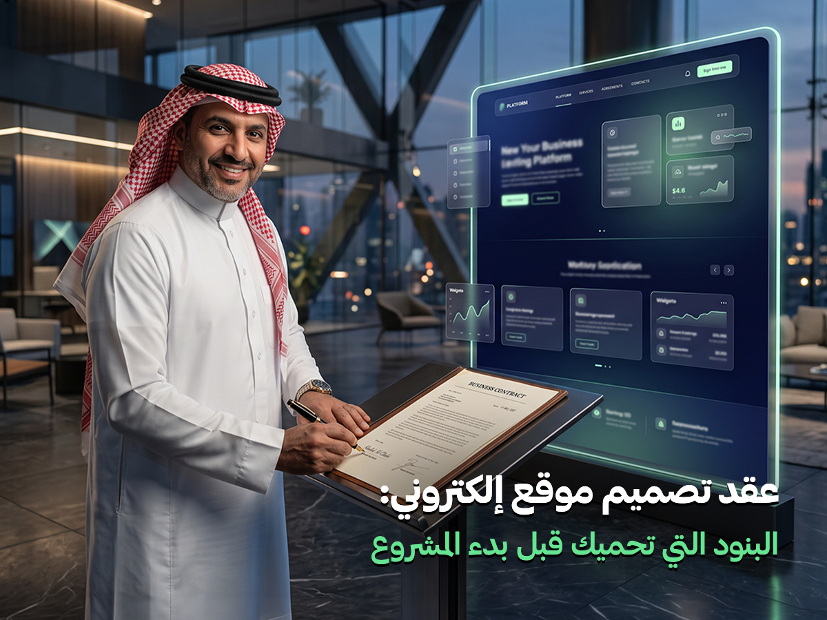 عقد تصميم موقع إلكتروني: البنود التي تحميك قبل بدء المشروع