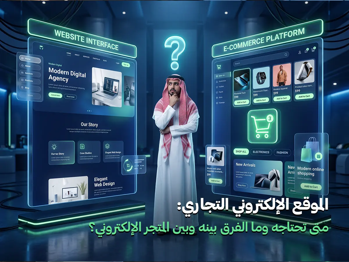 الموقع الإلكتروني التجاري: ما الفرق بينه وبين المتجر الإلكتروني؟