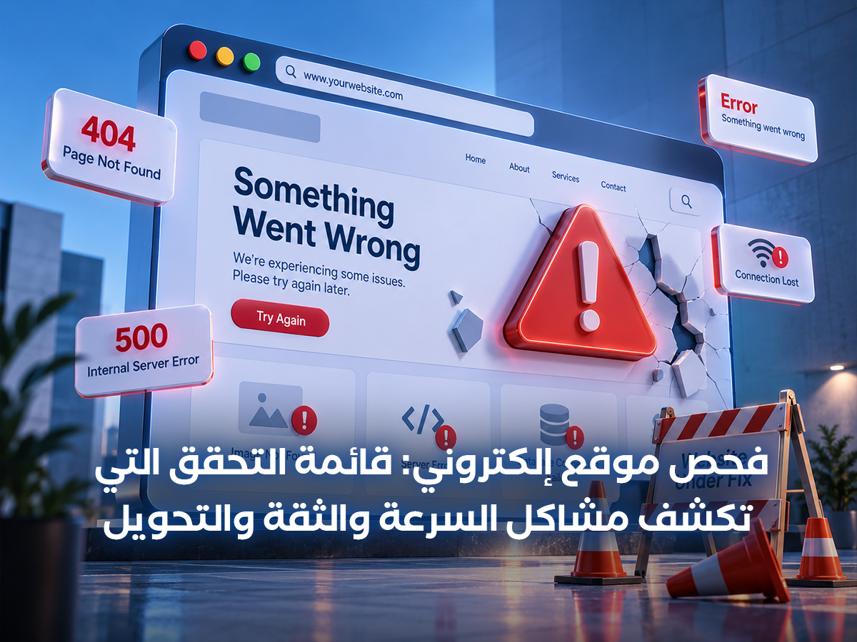 فحص موقع إلكتروني: قائمة التحقق التي تكشف مشاكل السرعة والثقة والتحويل